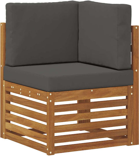 vidaXL Garden & Outdoor Furniture Sets Living Room Set Pieces Natural and Charcoal with Pillows