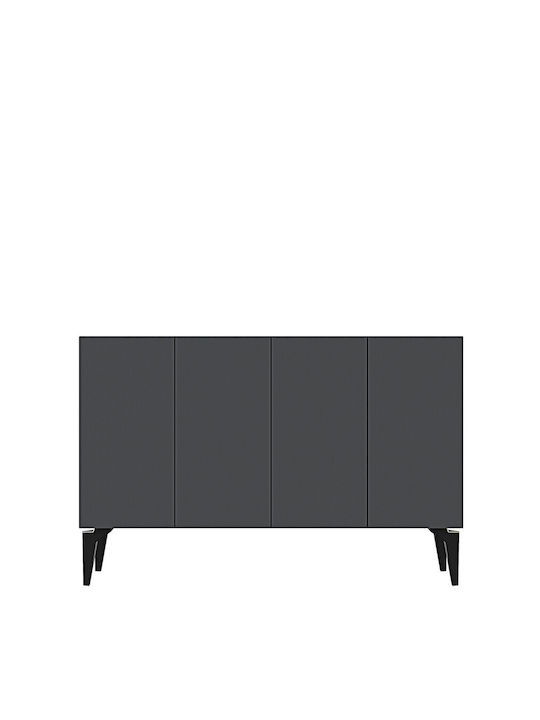 Sideboard Holz Grau 120x32x79cm