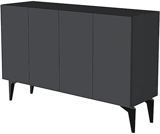 Bufet Din Lemn Gri 120x32x79cm