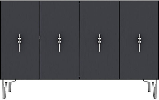 Μπουφές Ξύλινος Γκρι 120x32x75cm