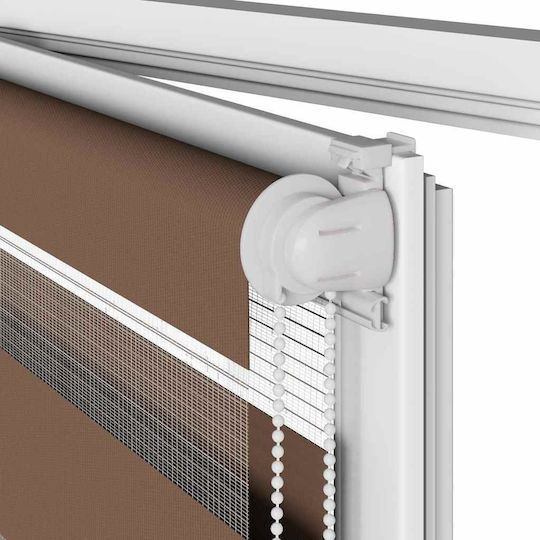 vidaXL Roller Blinds Partial Blackout Brown W105xH230cm 4014392