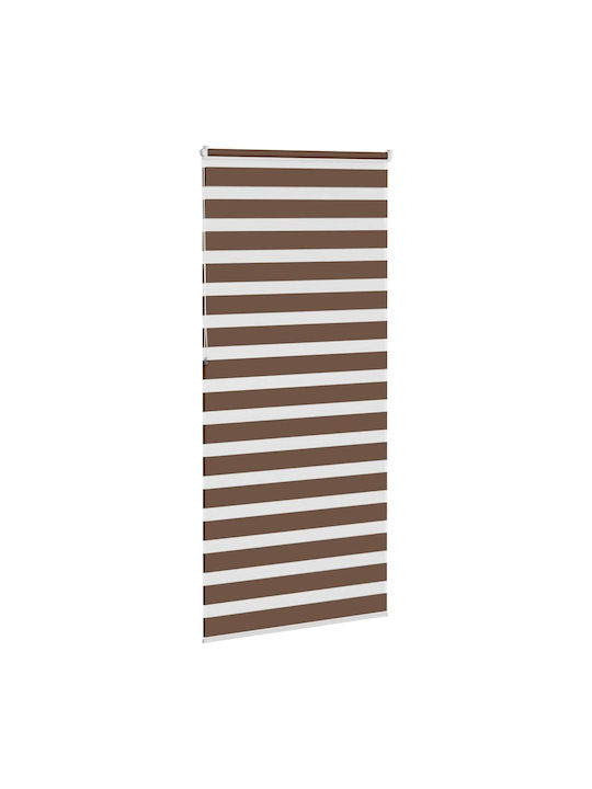 vidaXL Roller Blinds Partial Blackout Brown W105xH230cm 4014392