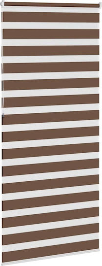 vidaXL Roller Blinds Partial Blackout Brown W105xH230cm 4014392