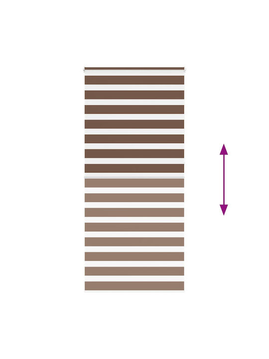 vidaXL Roller Blinds Partial Blackout Brown W105xH230cm 4014392