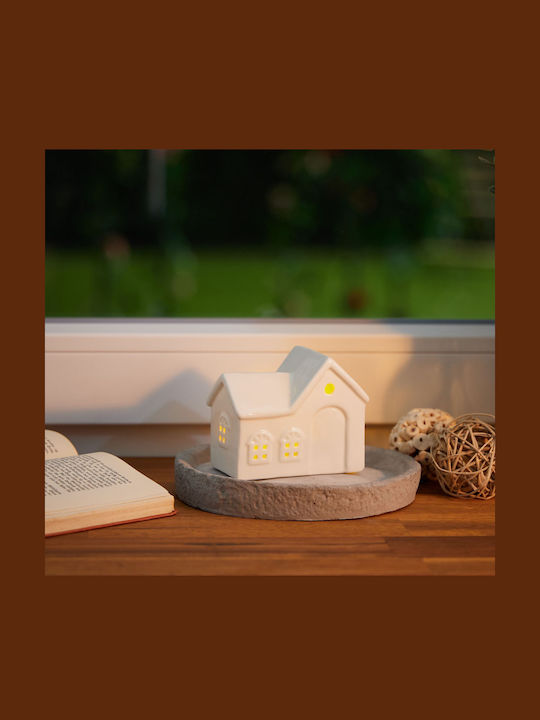 Relaxdays Suport Pentru Lumânări În Culoare Albă 9x6x11 cm