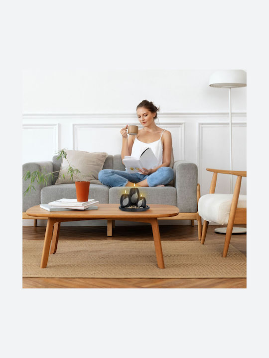 Relaxdays Suport Pentru Lumânări În Culoare Neagră 13.5x19.5cm