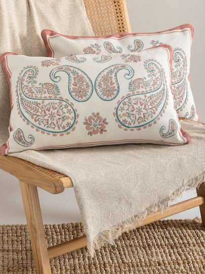 Palamaiki Decorative Pillow Case from 100% Cotton Multicolour 40x60cm