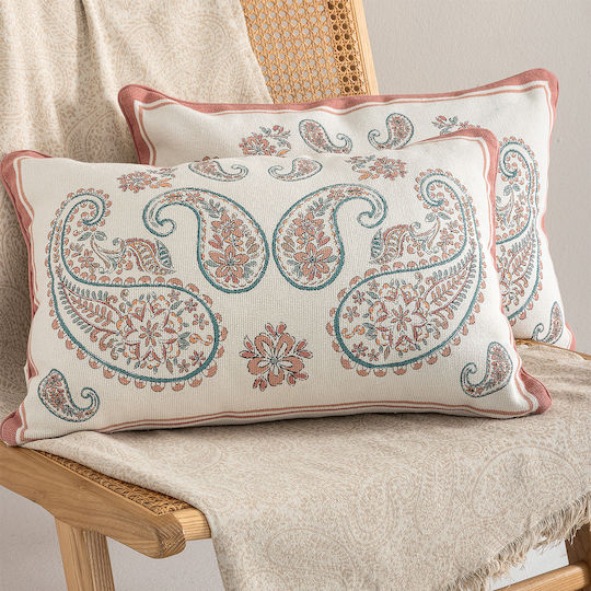 Palamaiki Decorative Pillow Case from 100% Cotton Multicolour 40x60cm