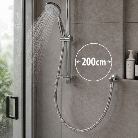 Metallic Shower Hose Silver 200cm (1/2")