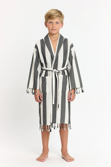 SteweHome Kids Bathrobe Black Hooded