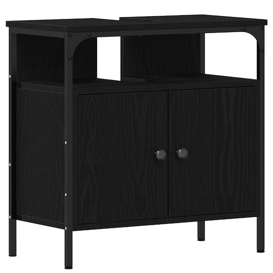 vidaXL Vanity Unit Without Sink M60xD30xH60cm Black Oak