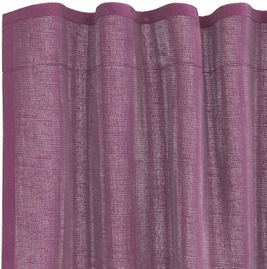 vidaXL Set Curtains Window with Tab Tops Purple 140x225cm