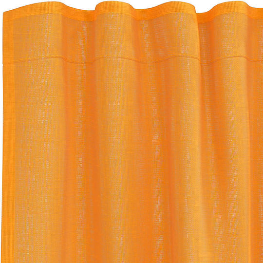 vidaXL Set Vorhänge mit Grommets Voile Orange 140x225cm