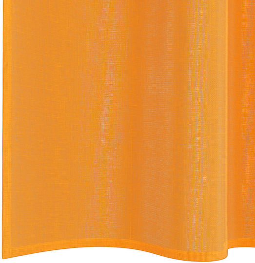 vidaXL Set Vorhänge mit Grommets Voile Orange 140x225cm