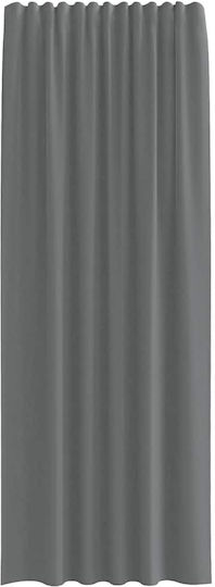vidaXL Комплект Пердета И Завеси С Презрамки Voile Тъмносив 140x260см