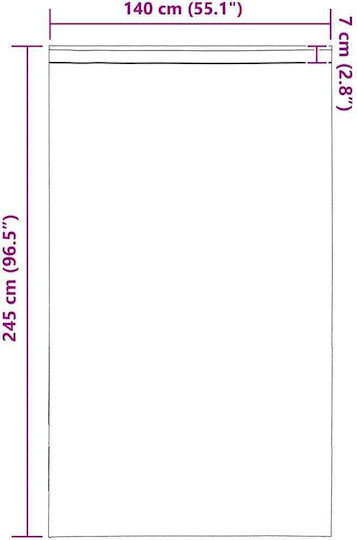vidaXL Комплект Пердета И Завеси С Презрамки Voile Тъмносив 140x245см