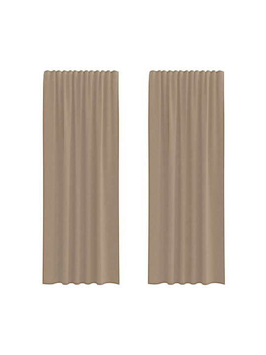 vidaXL vidaXL Vorhänge Fenster mit Grommet Offenes Braun 140x260cm