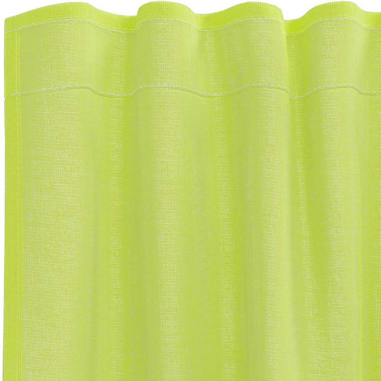 vidaXL Set Perdele Fereastra Cu Bretele Voile Verde Măr 140x175cm