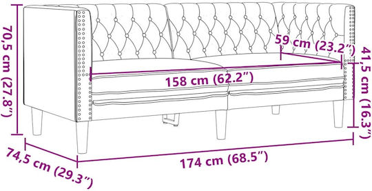 vidaXL Wohnzimmermöbel-Set 3-Sitzer & 2-Sitzer & Sessel