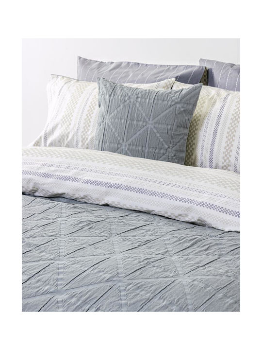 Nima Decorative Pillow Case Drift From 100% Cotton Gray 45x45cm