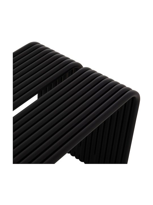 Intrepid Outdoor Bench Metallic Black 105.5x38x42cm