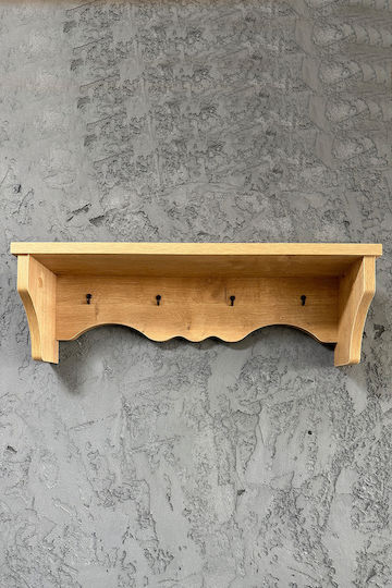 SteweHome Agățător De Perete Din Lemn 60x14x14cm SteweHome Agățător De Perete Din Lemn 60x14x14cm