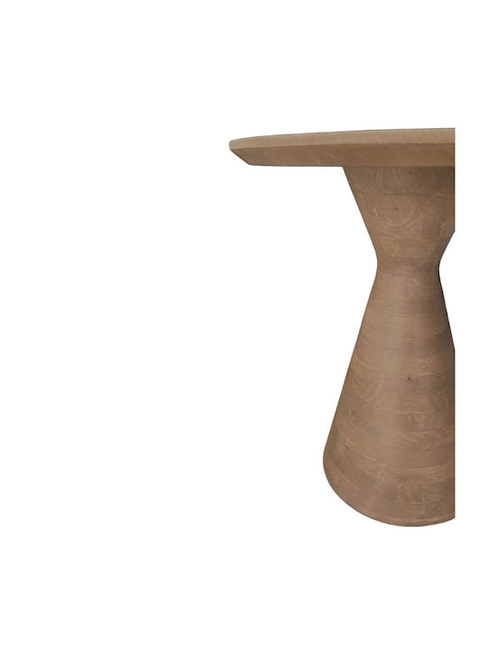 Round Side Table Vertex Wooden Natural L50xW50xH55cm