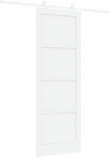 Ușă Glisantă Albă 83 X 232 Cm Lemn Masiv de Pin 3445482 Albă