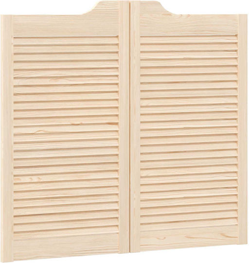 Πόρτες Swing 2 Pcs Φυσικό Μασίφ Ξύλο Πεύκου 42047170 Καφέ