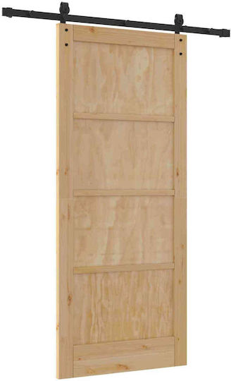 Schiebetür Natürliche 86 x 198,5 cm Massivholz Kiefer Braun