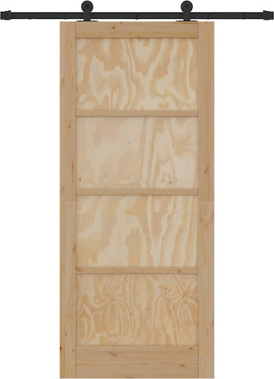 Sliding Door Orkdal Natural 86 x 198.5 cm Solid Pine Wood 3445492 Brown