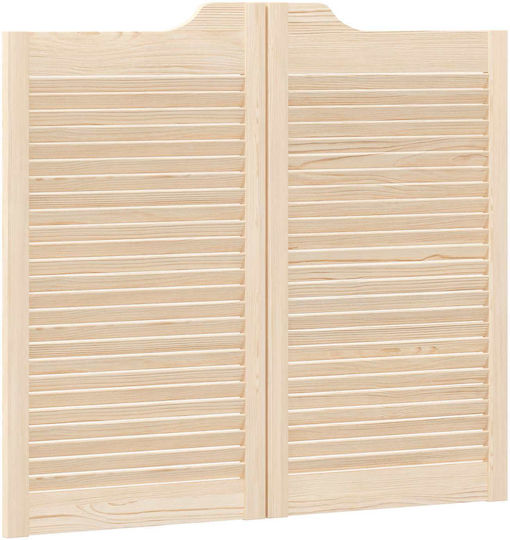 Πόρτες Swing 2 Pcs Φυσικό Μασίφ Ξύλο Πεύκου 42047164 Καφέ