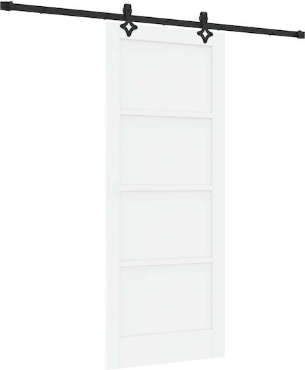 Sliding Door Orkdal White 83 x 202 cm Solid Pine Wood 3445551 White