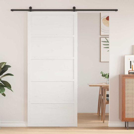 Ușă Tip Hambar Albă 90 X 2,5 X 208 Cm Lemn Masiv De Pin 42047139 Albă Ușă Tip Hambar Albă 90 X 2,5 X 208 Cm Lemn Masiv De Pin 42047139 Albă