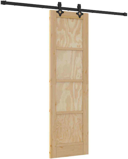 Ușă Glisantă Natur Negru 61 X 198,5 Cm 3445512 Maro