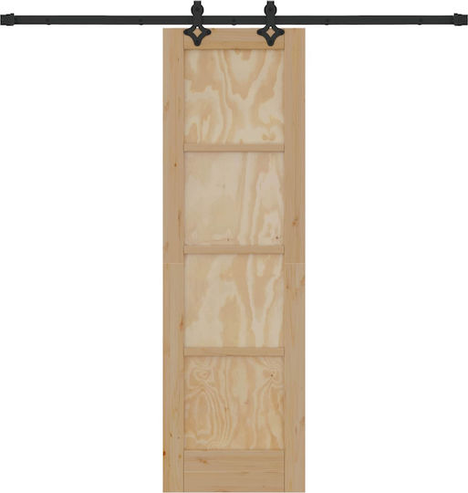 Ușă Glisantă Natur Negru 61 X 198,5 Cm 3445512 Maro
