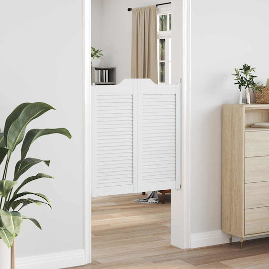 Πόρτες Swing 2 Pcs Λευκό Μασίφ Ξύλο Πεύκου 42047176 Λευκό