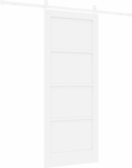 vidaXL Schiebetür Weiß 83 x 202 cm Massivholz Kiefer