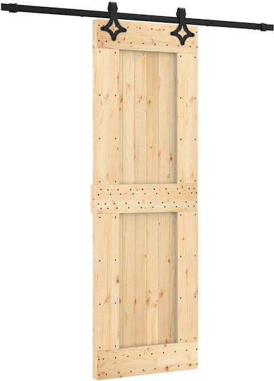 Vidaxl Sliding Door Natural Black 70 x 210 Cm