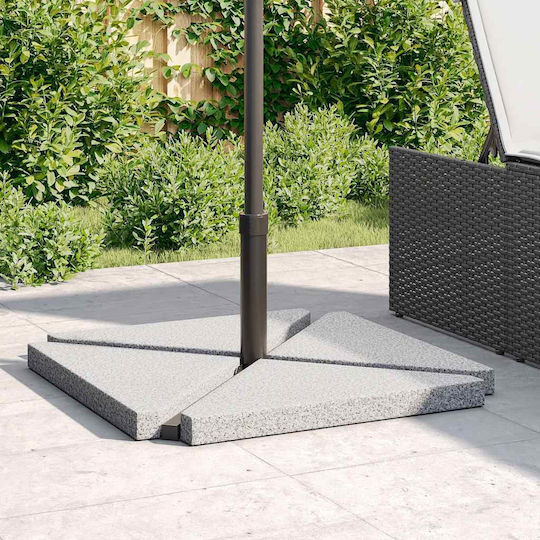 vidaXL Стойка За Чадър Бетонна Сива 41x41x5см 4 Бройки