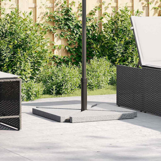 vidaXL Стойка За Чадър Бетонна Сива 41x41x5см 4 Бройки