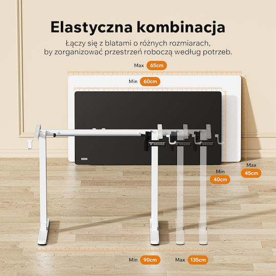 SENSE7 Метална Поставка за Бюро Light Biała