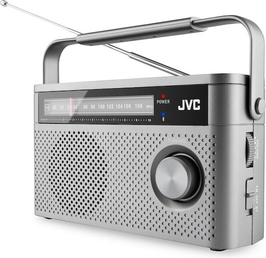 JVC RA-E315G Επιτραπέζιο Ραδιόφωνο Ρεύματος με Bluetooth Γκρι