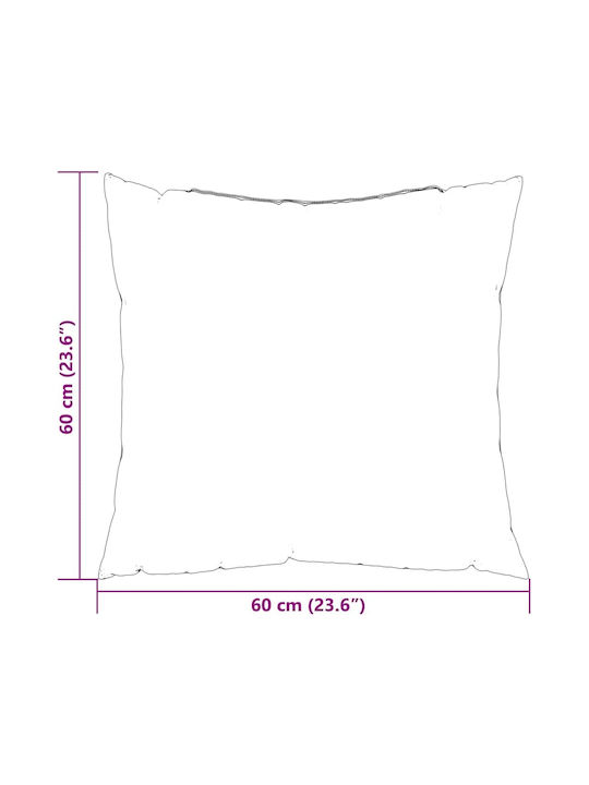 vidaXL Възглавница За Диван Червени 60x60см