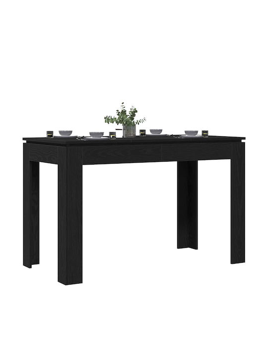 Esstisch Holz Schwarz Eiche 120x60x76cm