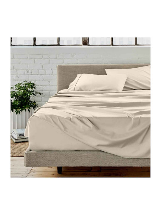 Astron Italy Sheet Super-Double with Elastic 160x200+40cm. Beige