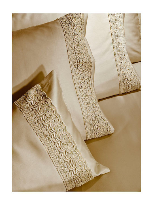 Down Town Home Sheet Sets Queen 245x290cm. Sand 4pcs