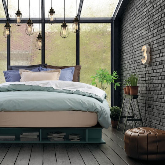 Das Home 1011 Σεντόνι Ημίδιπλο με Λάστιχο 120x200+35εκ. Ροζ