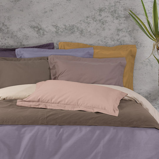 Das Home 1011 Σεντόνι Ημίδιπλο με Λάστιχο 120x200+35εκ. Ροζ