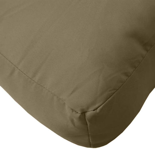 vidaXL Garden Chair Cushions with Backrest Taupe 3 Pieces